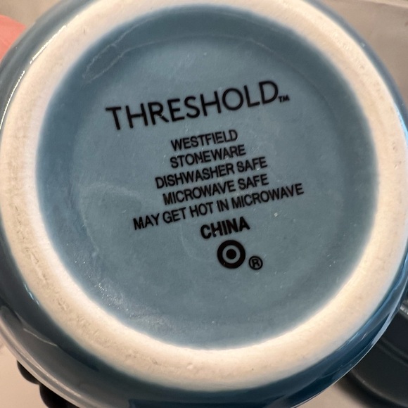 Threshold Blue Ceramic Mug Set of 4. - Picture 4 of 10